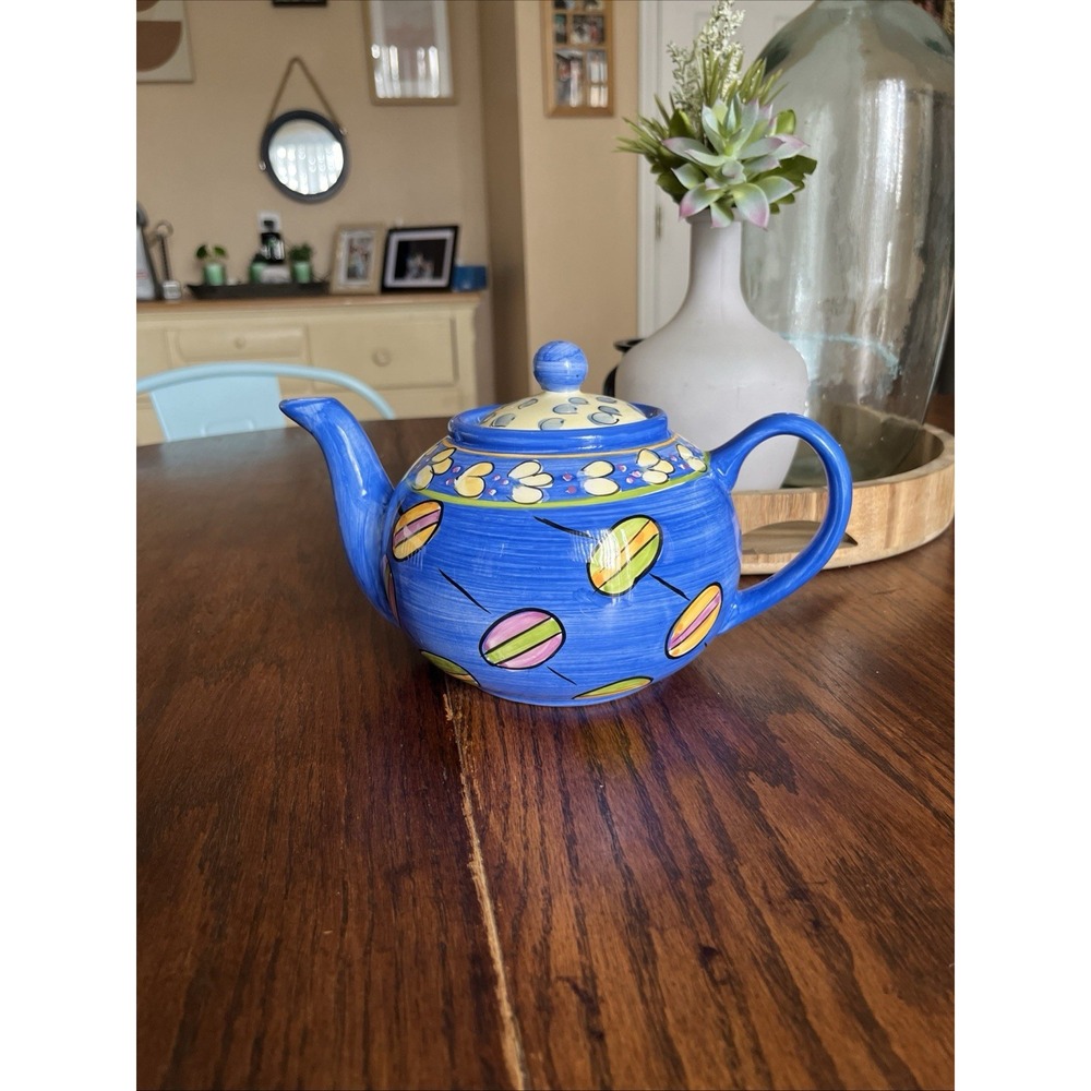 Blue Renardi Coffeeware Teapot "Coco" Cleo Papanikolas Porcelain Ceramic